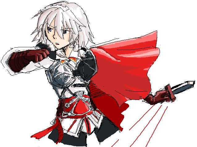 ezio auditore da firenze, izayoi sakuya, assassin's creed, assassin's creed (series), touhou, 1girl, armor, belt, cape, cosplay, crossover, female focus, gloves, knife, solo, throwing knife, weapon