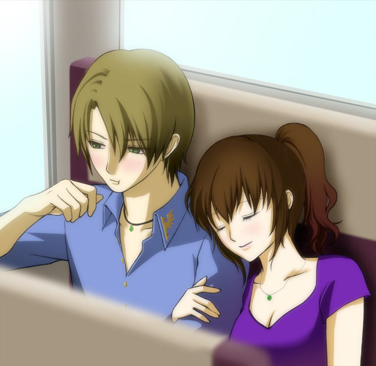 aikabocha, ushiromiya krauss, ushiromiya natsuhi, umineko no naku koro ni, 00s, aged down, blush, closed eyes