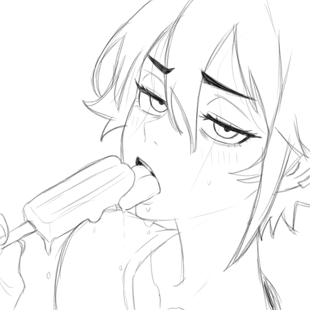 tsuicaa, original, 1girl, blush, breasts, food, ice cream, licking, shirt, solo, tongue