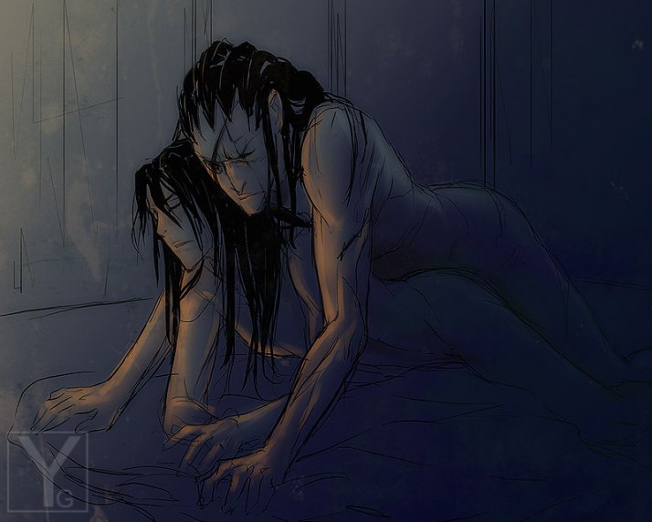 yanagoya, kuchiki byakuya, zaraki kenpachi, bleach, tagme, anal, nude, yaoi