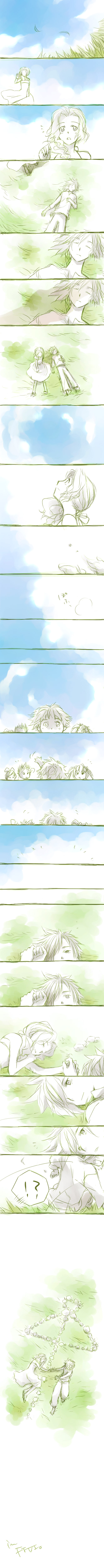 coco natsu, cloud strife, tina branford, dissidia final fantasy, final fantasy, final fantasy vi, final fantasy vii, absurdres, bad id, bad pixiv id, highres, long image, tall image, 1990s (style), comic, silent comic