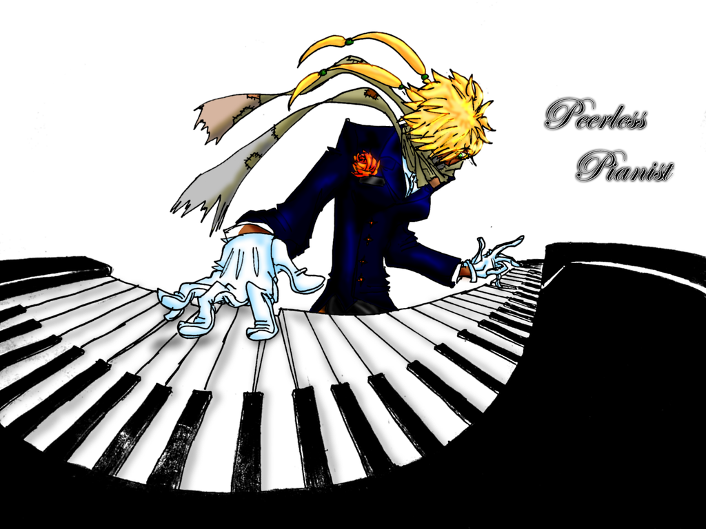 hazem khairi, tier harribel, bleach, 00s, arrancar, hollow (bleach), instrument, male focus, musician, number tattoo, piano, solo, tattoo