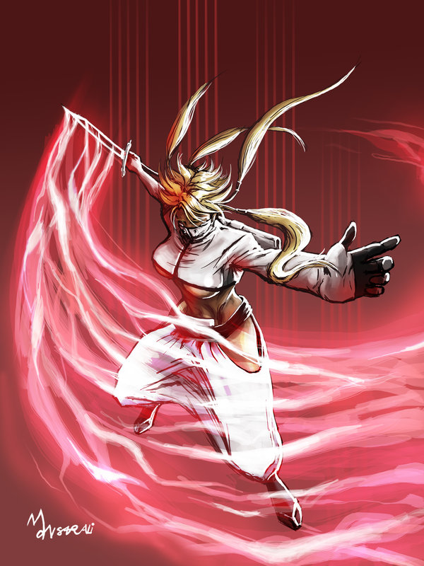 mansarali, tier harribel, bleach, 00s, arrancar, blonde hair, breasts, dark skin, hollow (bleach), number tattoo, solo, tattoo, underboob