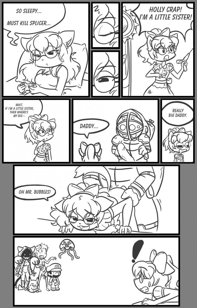 Rule34 – If it exists, there is porn of it / yokai broth, big daddy, little sister (bioshock), mario, pikachu, taokaka / 509364