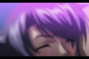 murakami teruaki, lieri bishop, kangoku senkan, animated, animated gif, lowres, 00s, 1girl, 3boys, bukkake, cum, cum in mouth, cum on body, cum on hair, cum on tongue, facial, hetero, letterboxed, multiple boys, open mouth, purple hair, solo focus, tongue