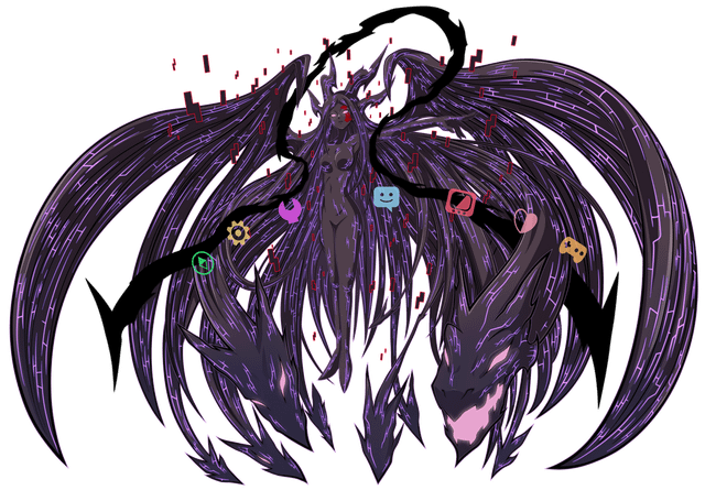 leviathan (digimon), digimon, digimon universe: appli monsters, 1girl, dragon, guessok5598, horns, looking at viewer, nude, open mouth, transparent background