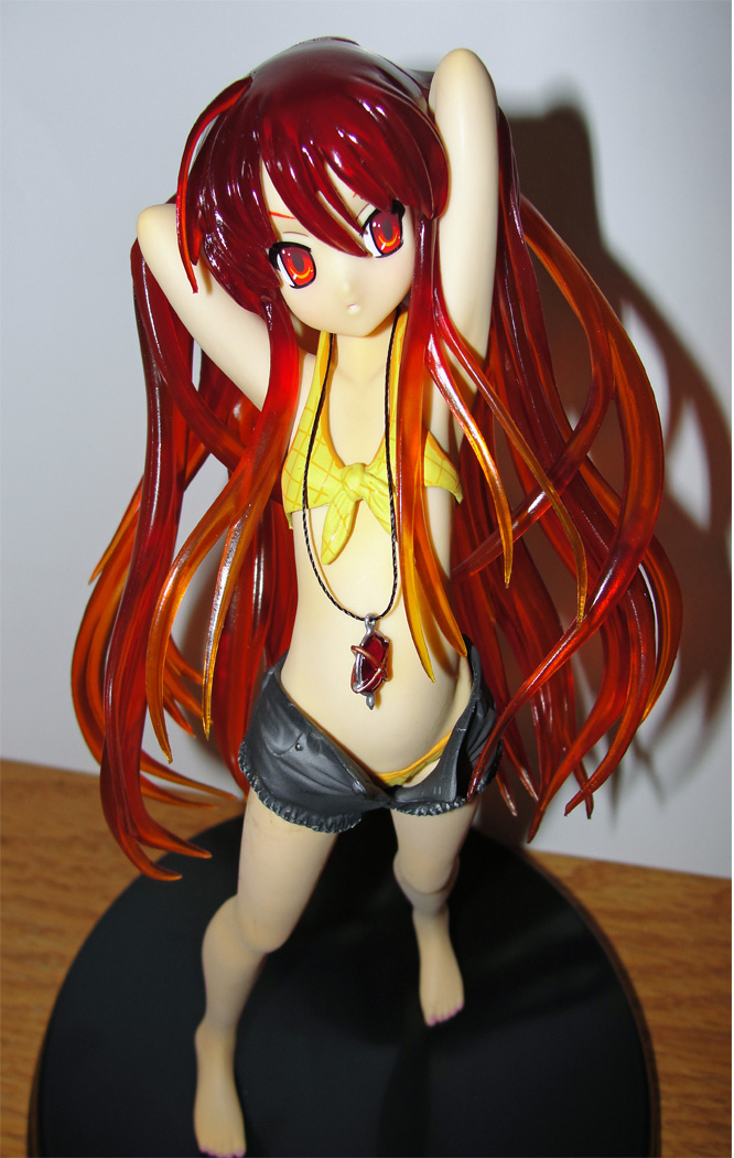 shana, shakugan no shana, 00s, barefoot, figure, loli, long hair, panties, red hair, shorts, underwear