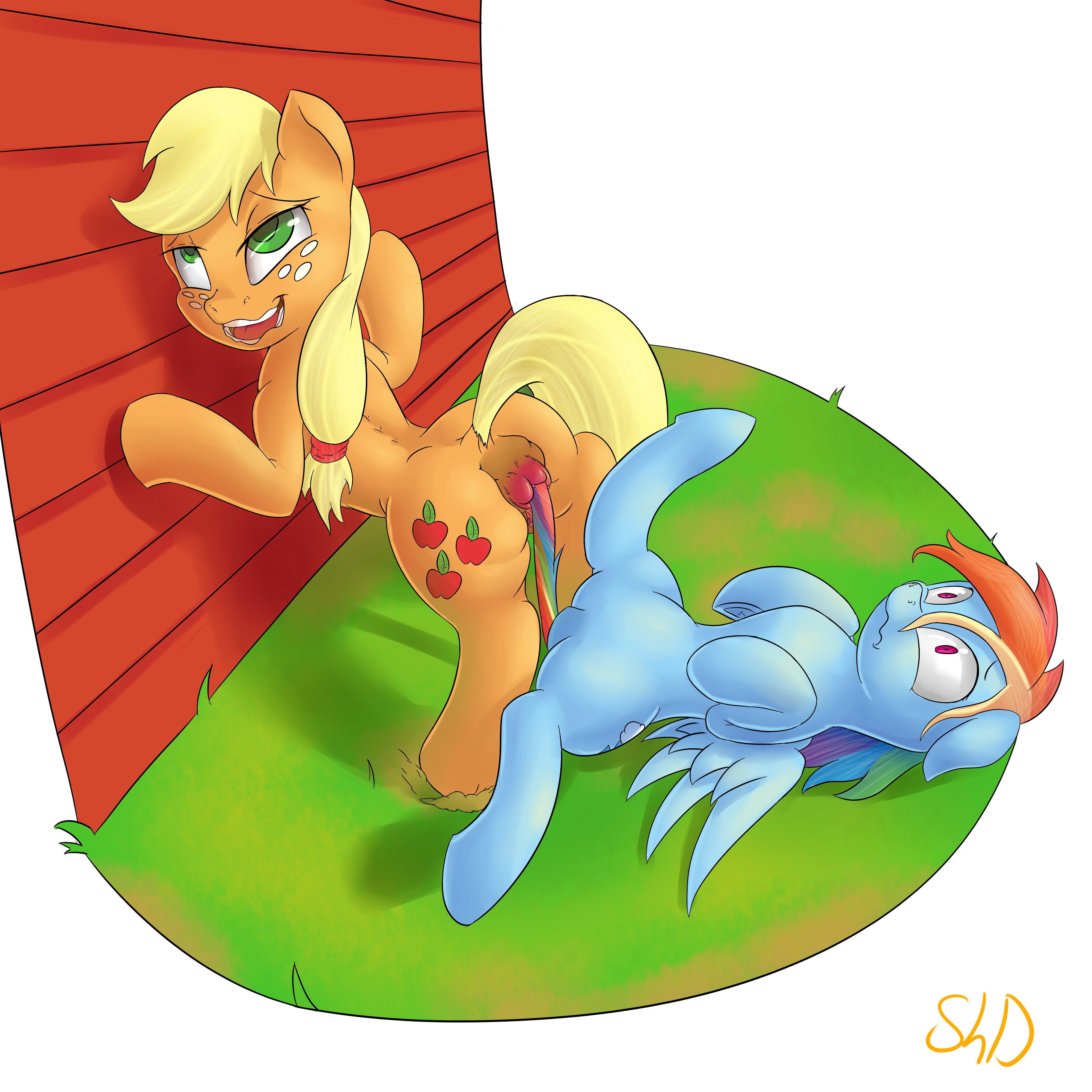 Rule34 – If it exists, there is porn of it / shdingo, applejack (mlp), rainbow dash (mlp) / 510311