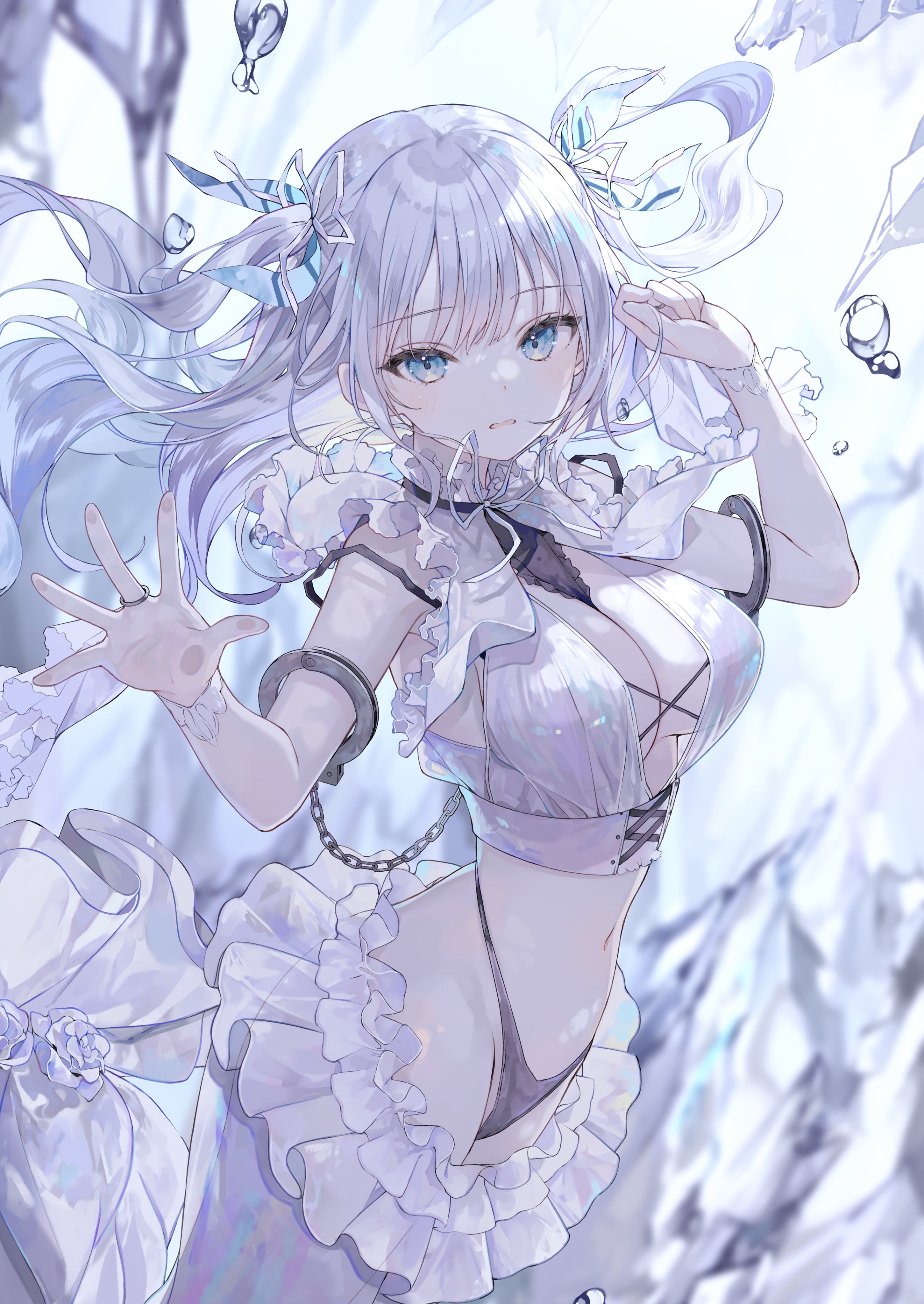 samayoi, absurdres, highres, tagme, 1girl, breasts, cleavage, groin, panties, underwear