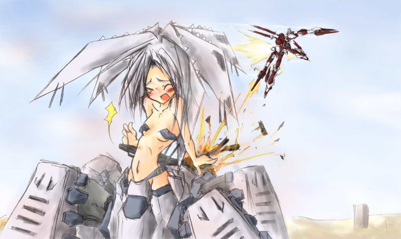 novemdecuple, distort, spirit of motherwill, armored core, armored core: for answer, fromsoftware, firing, mecha, mecha musume, robot