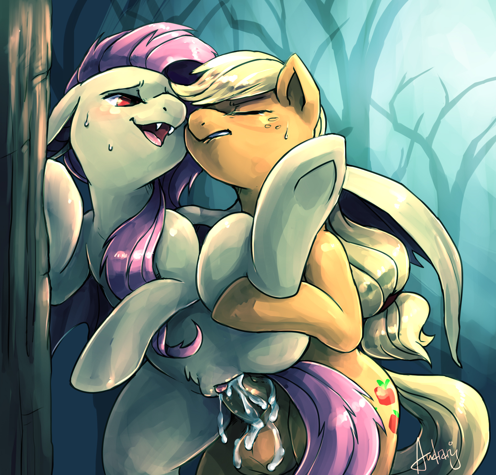 Rule34 – If it exists, there is porn of it / audrarius, applejack (mlp), flutterbat (mlp), fluttershy (mlp) / 512818