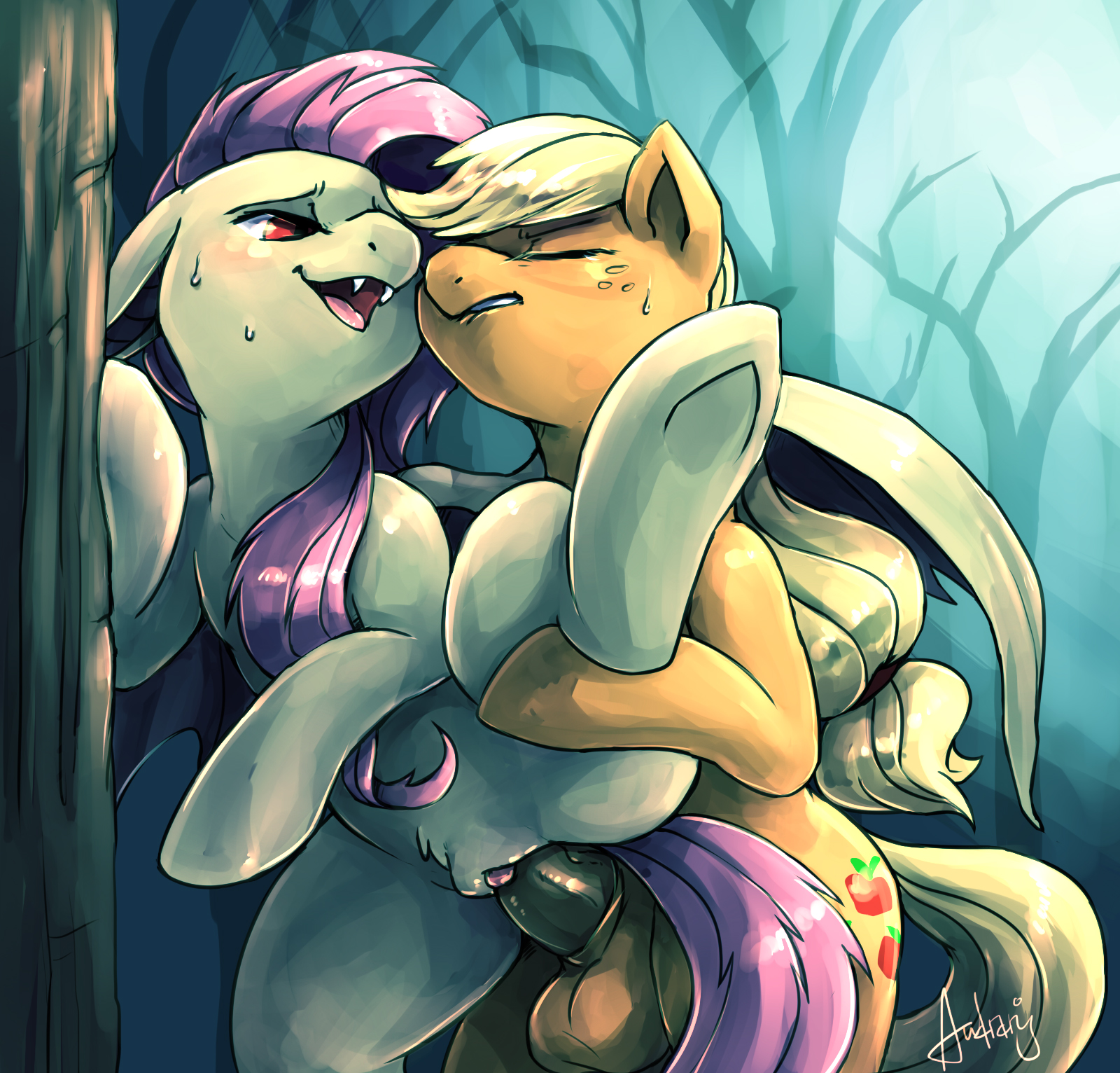 Rule34 – If it exists, there is porn of it / audrarius, applejack (mlp), flutterbat (mlp), fluttershy (mlp) / 512830