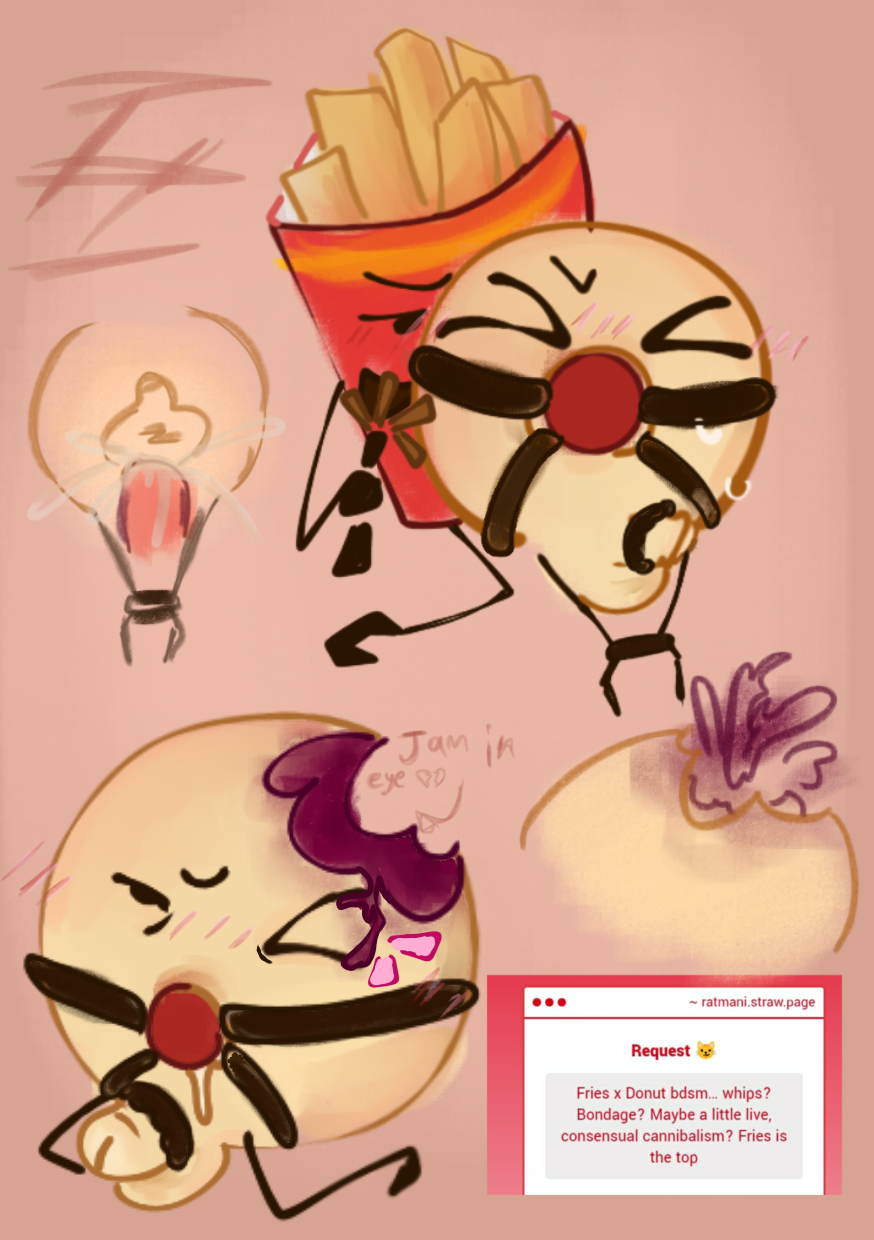 Rule34 – If it exists, there is porn of it / donut (bfdi), fries (bfdi) / 9956290