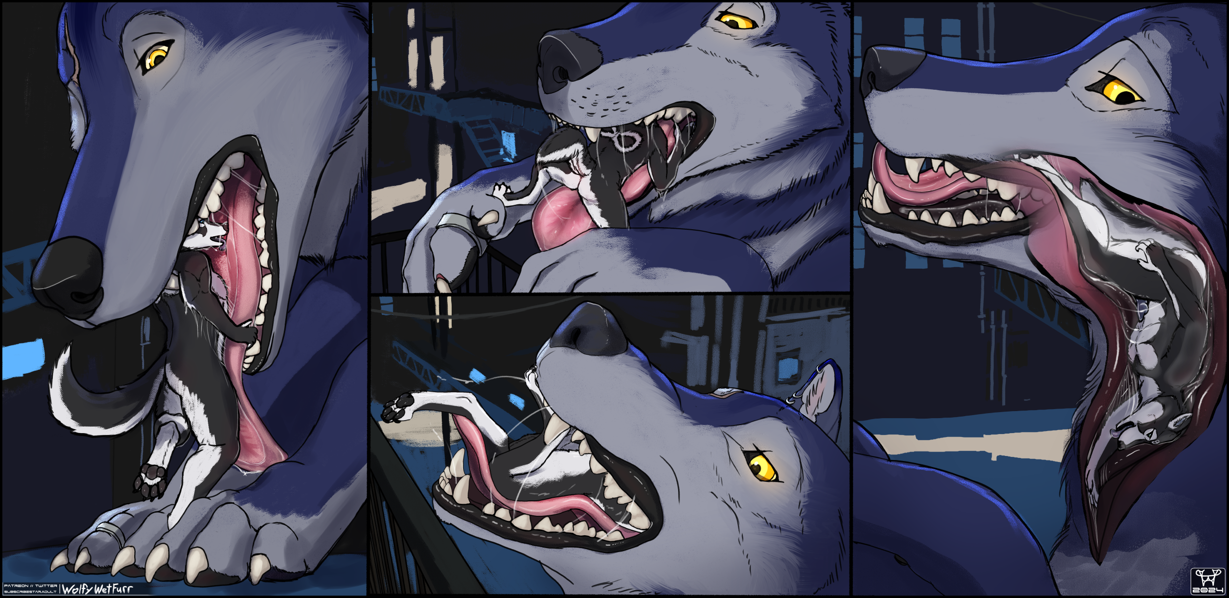 Rule34 – If it exists, there is porn of it / wolfywetfurr (artist), alaskan malamute, silverfang, wolfywetfurr / 10048818