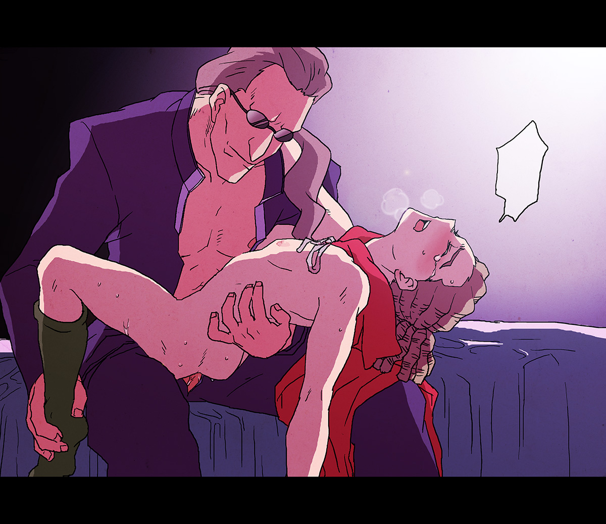 kageyama reiji, kidou yuuto, inazuma eleven, inazuma eleven (series), 00s, 2boys, anal, blush, cape, clothed on nude, dreadlocks, feet, gasp, gradient background, indoors, male focus, male penetrated, multiple boys, sex, shota, socks, sunglasses, tears, yaoi