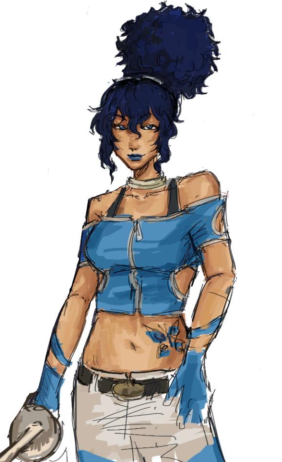 diana, diana (kof), the king of fighters, 1girl, blue eyes, blue hair, breasts, curly hair, female focus, long hair, looking at viewer, medium breasts, rindomi3