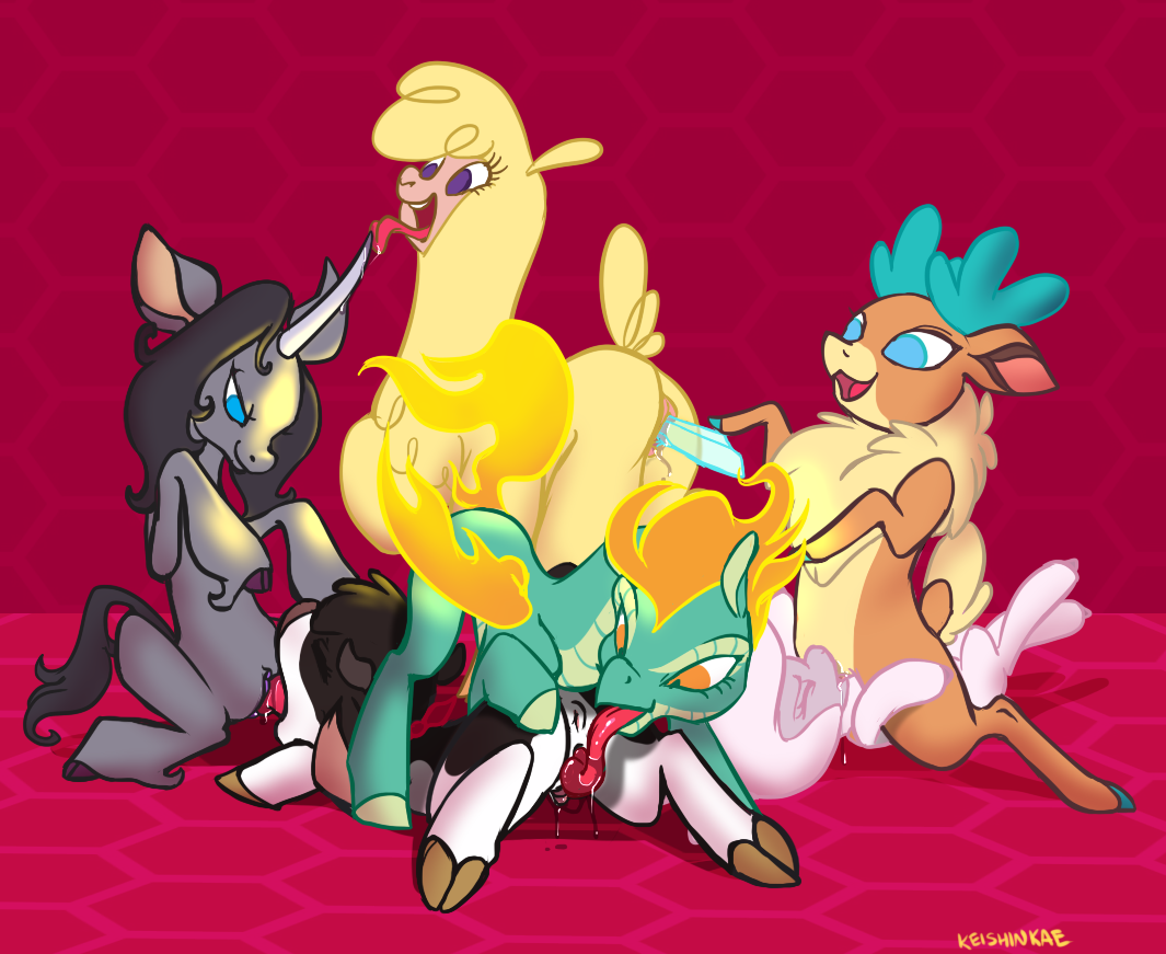 Rule34 – If it exists, there is porn of it / keishinkae, arizona cow, oleander (tfh), paprika paca, pom (tfh), tianhuo, velvet reindeer / 522675