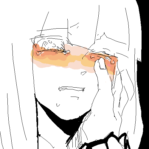 renako, lucifer (umineko), umineko no naku koro ni, lowres, 00s, 1girl, blunt bangs, blush, crying, female focus, long hair, monochrome, open mouth, solo, tears