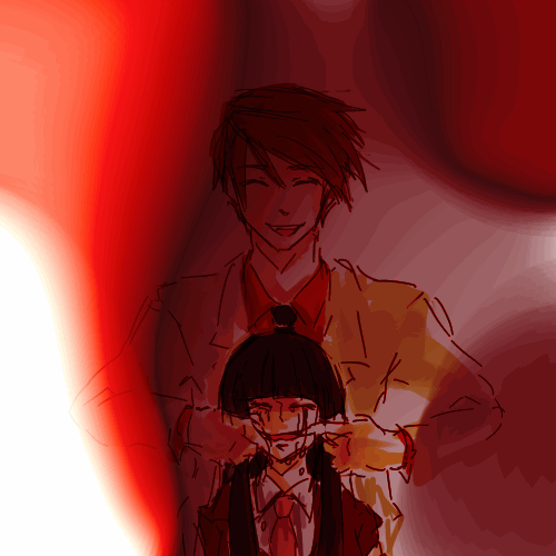 renako, lucifer (umineko), stakes of purgatory, ushiromiya battler, umineko no naku koro ni, lowres, 00s, blunt bangs, forced smile, tears