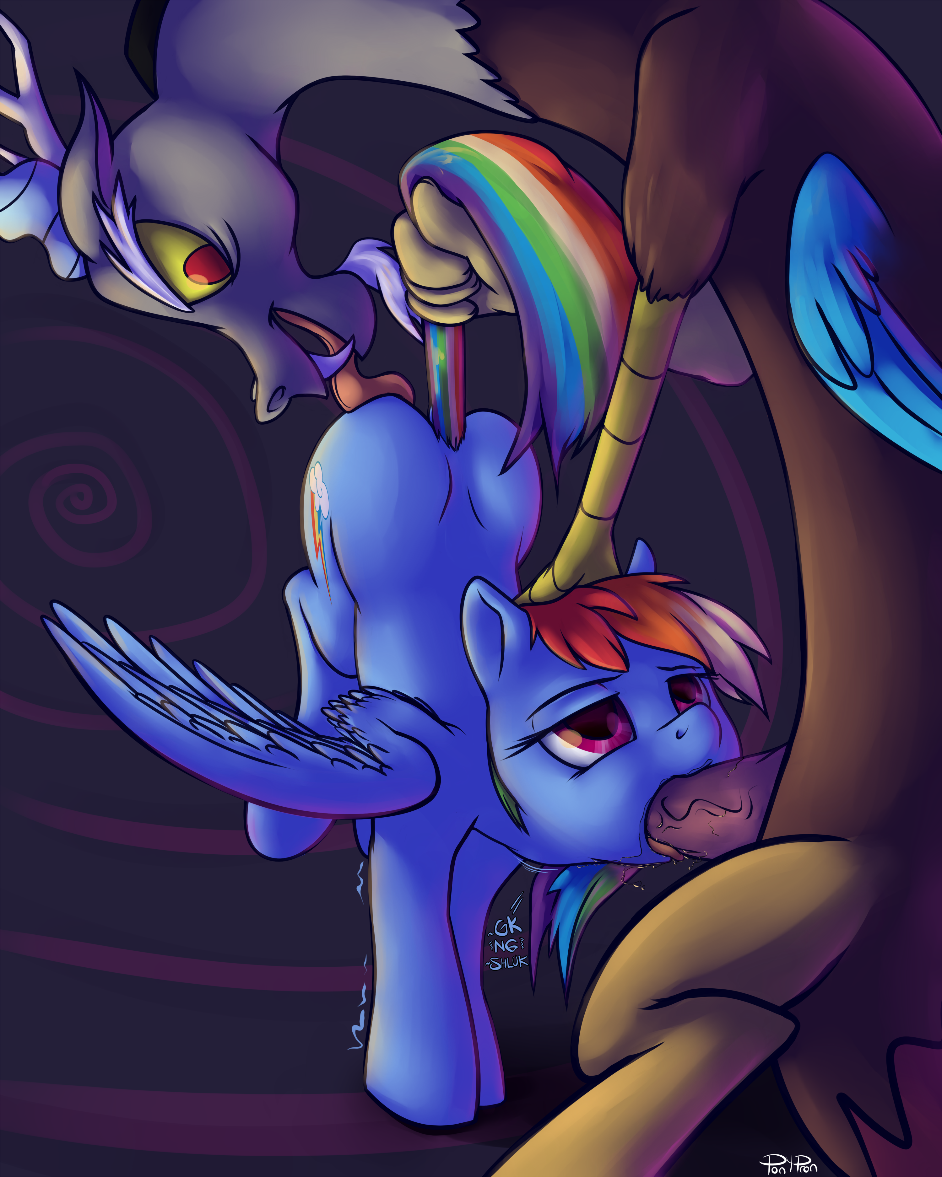 Rule34 – If it exists, there is porn of it / ponypron, discord (mlp), rainbow dash (mlp) / 523868