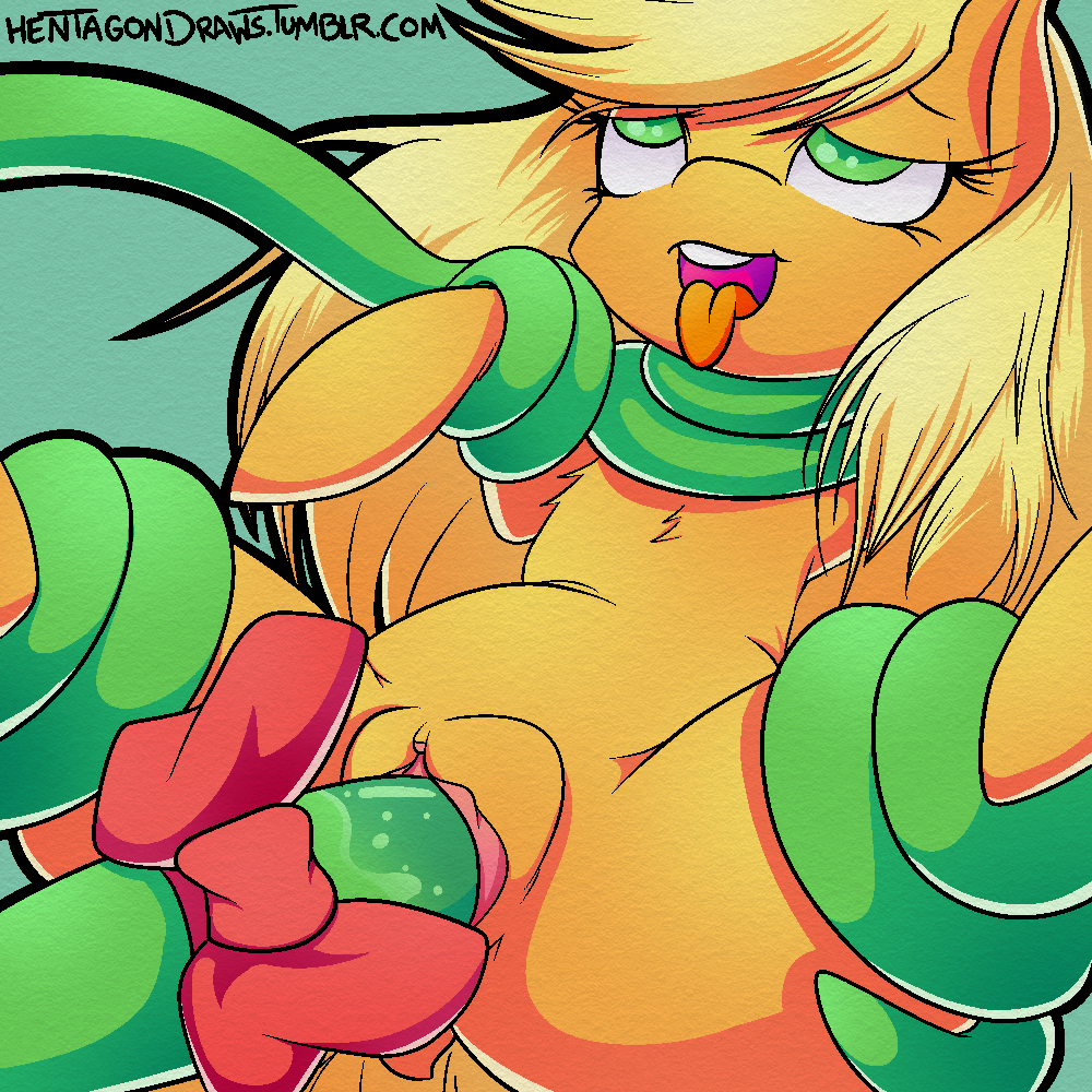 Rule34 – If it exists, there is porn of it / hentagon, applejack (mlp) / 523990