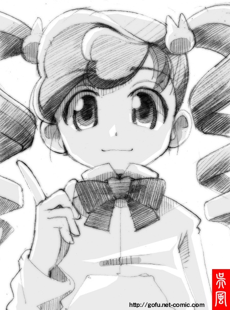 gofu, mikogami riko, anyamal tantei kirumin zoo, tagme, traditional media, greyscale, monochrome, sketch, solo