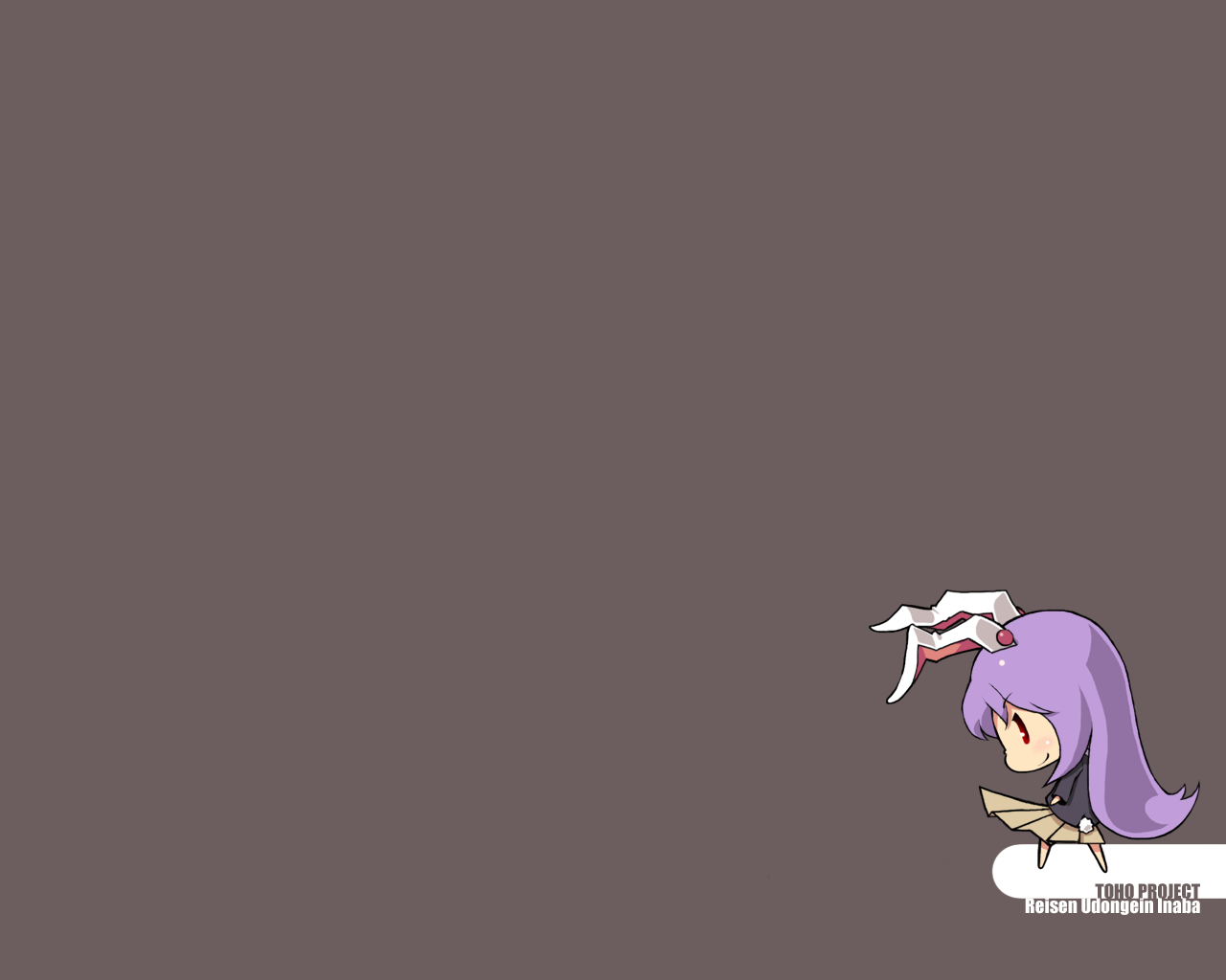 blueberry (5959), reisen udongein inaba, touhou, 1girl, animal ears, chibi, female focus, full body, long hair, purple hair, rabbit ears, rabbit girl, rabbit tail, red eyes, solo, standing, tail