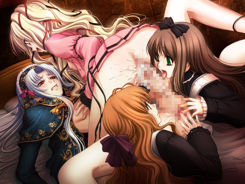 black cyc, gun katana, game cg, gender request, androgynous, blonde hair, censored, crossdressing, femdom, loli, penis, psycho loli