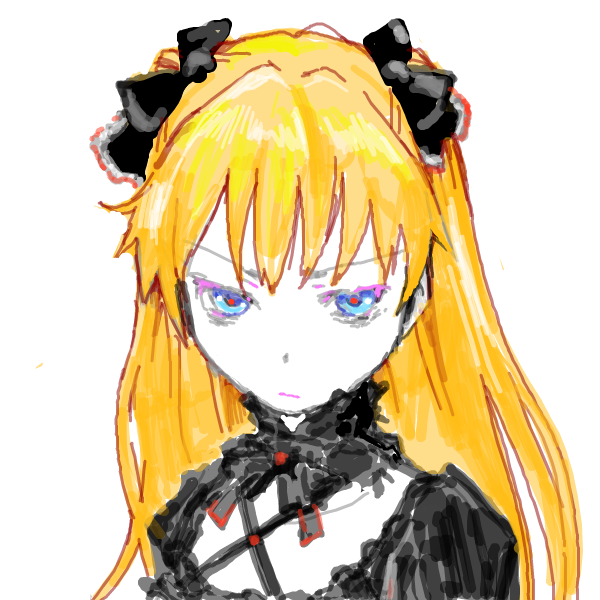 tamaoki benkyou, souryuu asuka langley, neon genesis evangelion, blue eyes, bow, glaring, lolita fashion, red hair