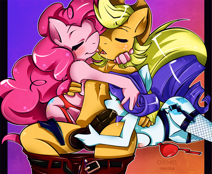 Rule34 – If it exists, there is porn of it / muzoka, applejack (mlp), pinkie pie (mlp), rarity (mlp) / 526749