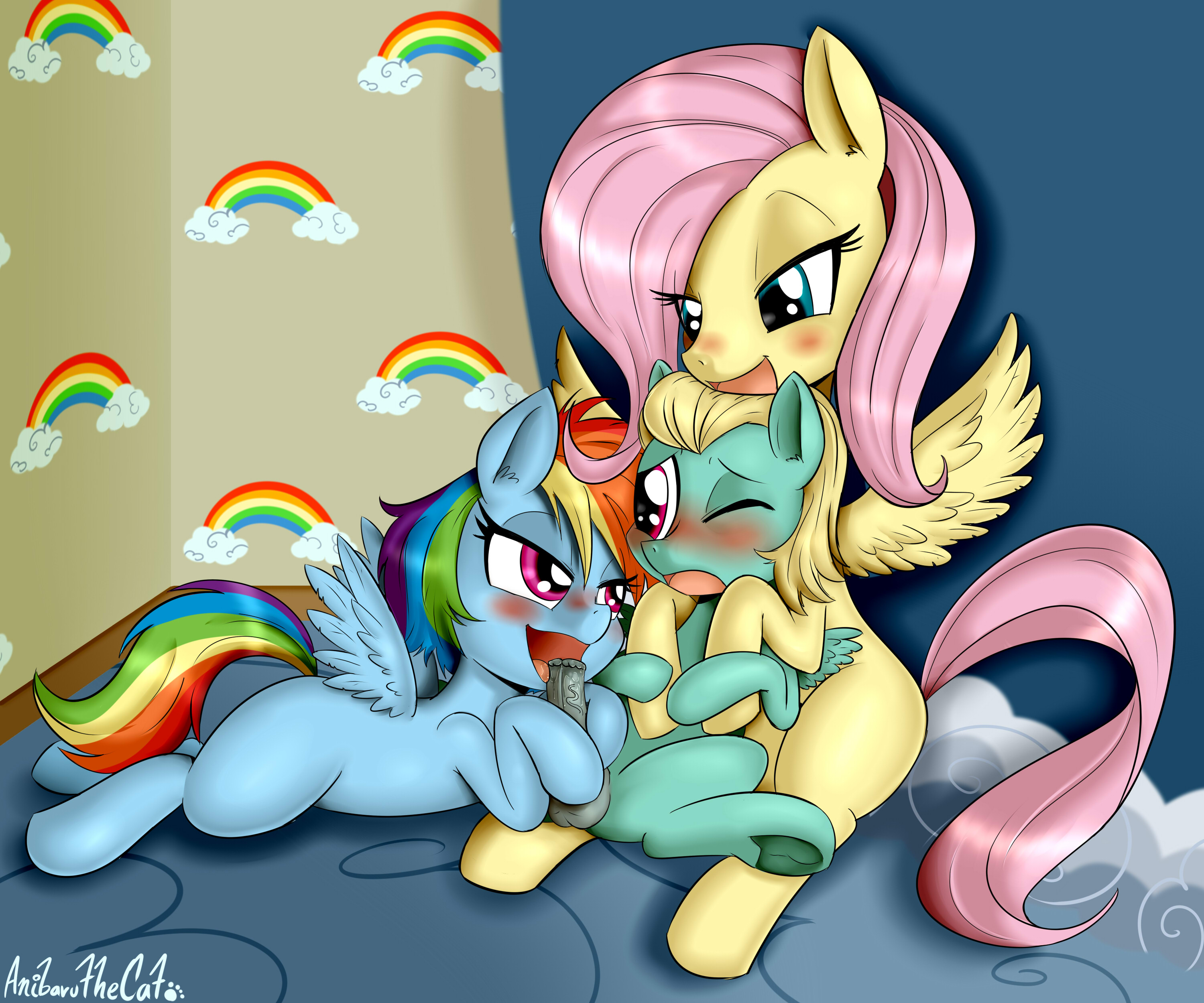 Rule34 – If it exists, there is porn of it / anibaruthecat, fluttershy (mlp), rainbow dash (mlp) / 527692