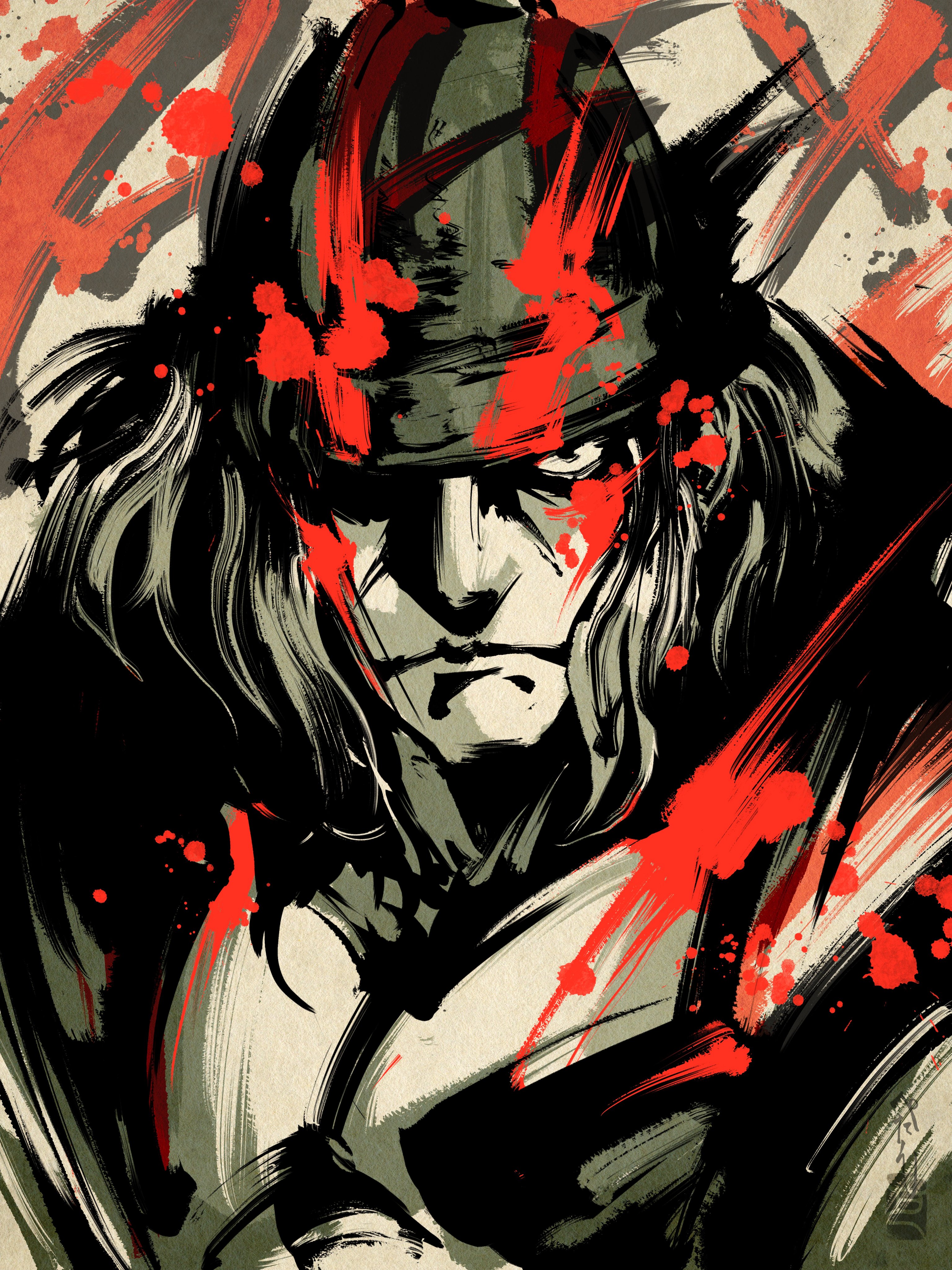 pe51illust, alex (street fighter), street fighter, street fighter 6, absurdres, commentary, english commentary, highres, 1boy, beanie, closed mouth, facial mark, frown, hat, jacket, looking at viewer, male focus, medium hair, open clothes, open jacket, solo, upper body