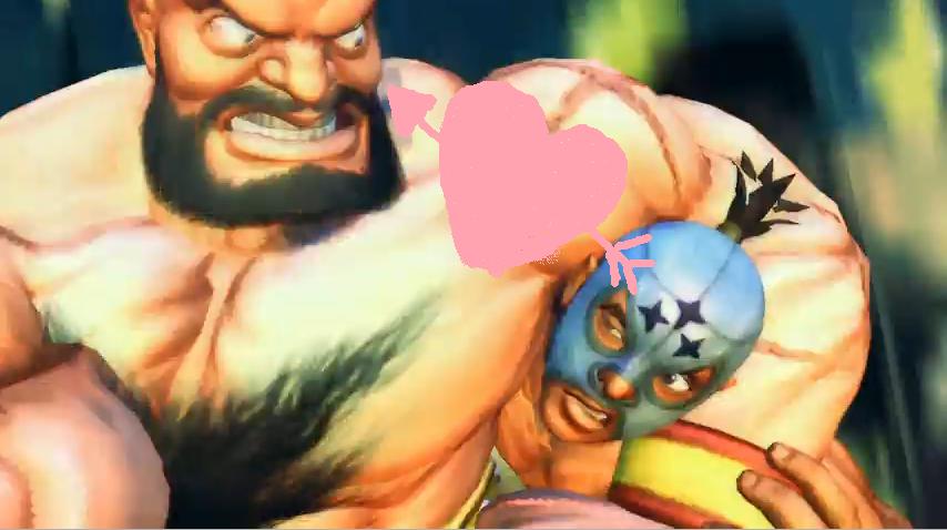 el fuerte, zangief, capcom, street fighter, 2boys, beard, chest hair, facial hair, headlock, luchador, luchador mask, male focus, mask, mexico, multiple boys, you gonna get raped