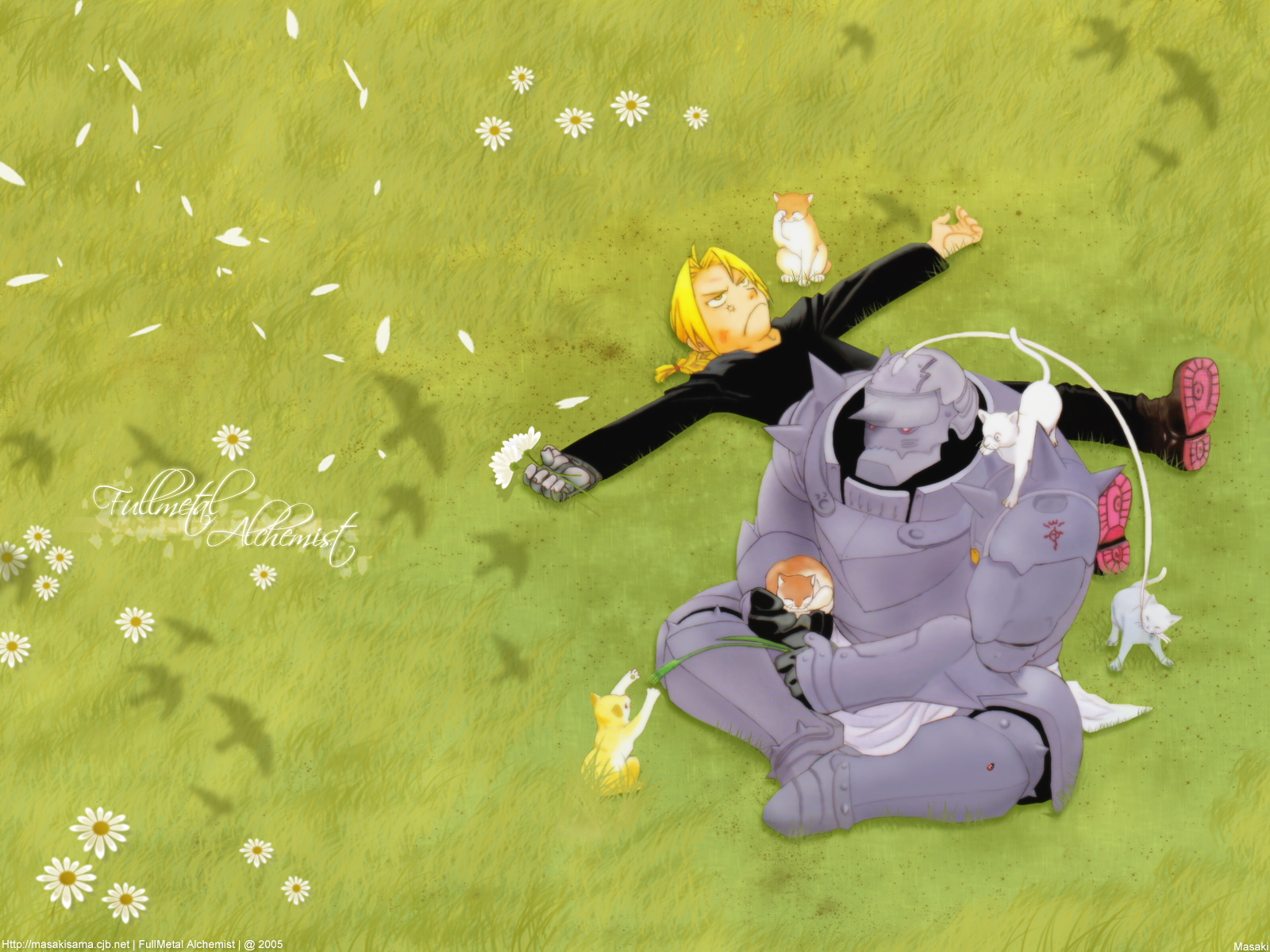 alphonse elric, edward elric, fullmetal alchemist, highres, tagme, 00s, armor, cat