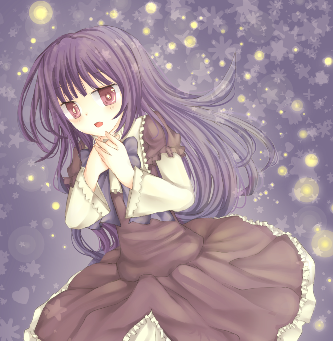 frederica bernkastel, umineko no naku koro ni, 00s, black dress, blue hair, bow, dress, long hair, star (symbol)