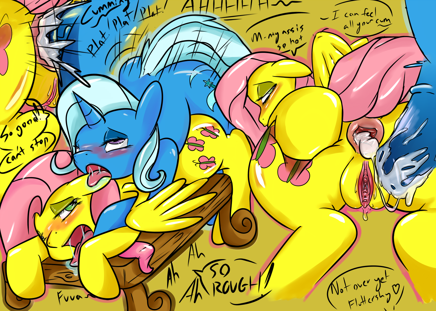 Rule34 – If it exists, there is porn of it / mark, saurian (artist), fluttershy (mlp), trixie lulamoon, twilight sparkle (mlp) / 530540