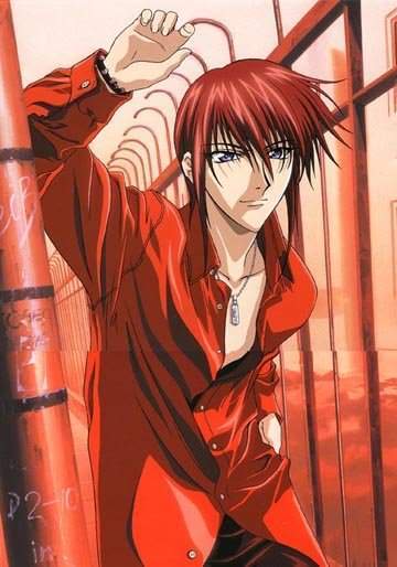 tagme, 1boy, male focus, outdoors, red hair, red theme, solo, standing