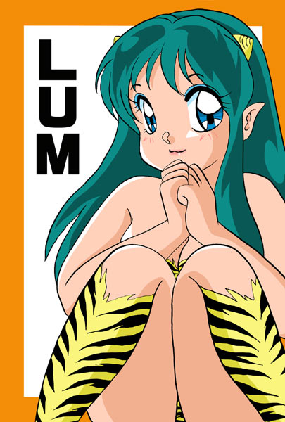 lum, urusei yatsura, tagme, bikini, green hair, horns, long hair, oni, swimsuit