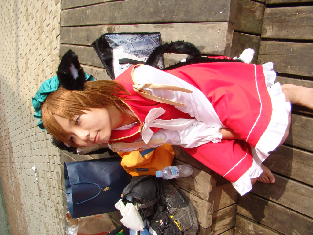 chen, touhou, photo (medium), tagme, airbrushed, cosplay, female focus, fish