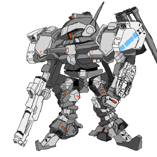 armored core, armored core: silent line, fromsoftware, blade, lowres, grenade launcher, gun, mecha, rifle, robot, weapon