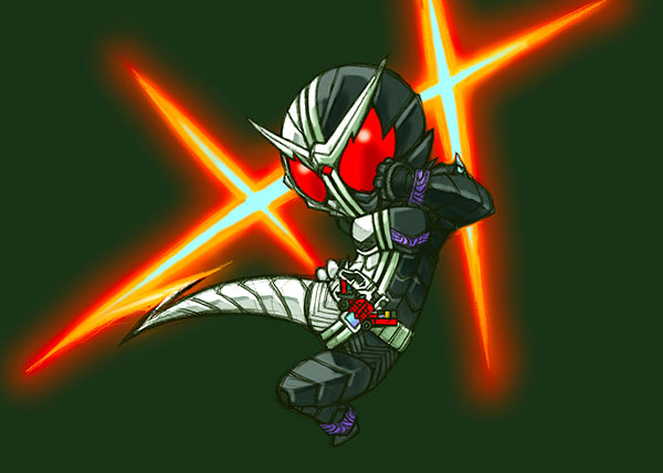 kaos, kamen rider double, kamen rider, kamen rider w, antennae, belt, kicking, male focus, solo