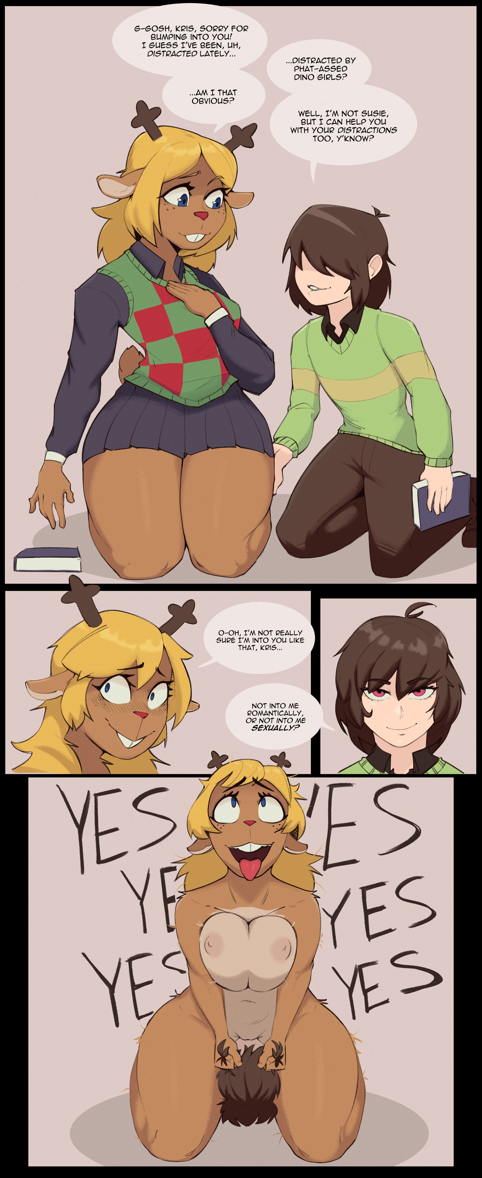 Rule34 – If it exists, there is porn of it / kris (deltarune), noelle holiday / 10349280