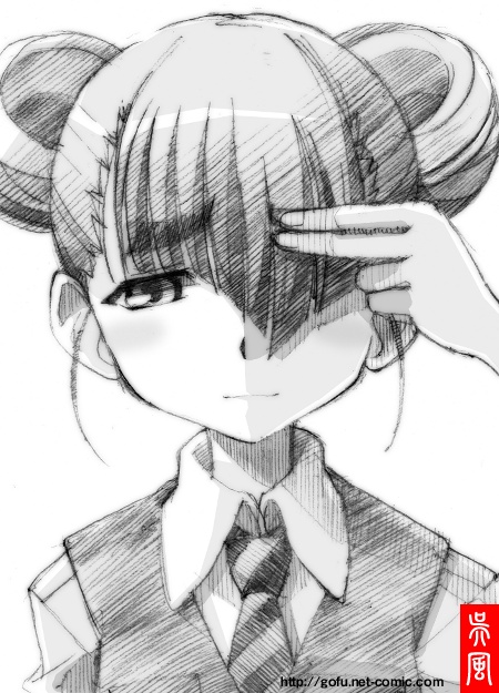 gofu, juufuku miho, toaru kagaku no railgun, toaru majutsu no index, traditional media, 00s, greyscale, monochrome, sketch, solo