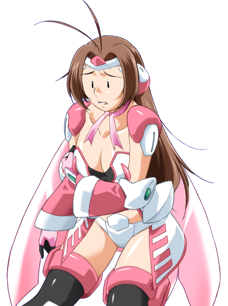 gan-chan (artist), ousaka hikari, hitozuma sentai aisaiger, game cg, large variant set, non-web source, official art, variant set, 1girl, antenna hair, armor, bikini armor, black thighhighs, boots, breasts, brown hair, choker, cleavage, clenched teeth, elbow gloves, gloves, large breasts, long hair, magical girl, ribbon, ribbon choker, saiger cherry, solo, sweatdrop, teeth, thigh boots, thighhighs, transparent background, wings, | |