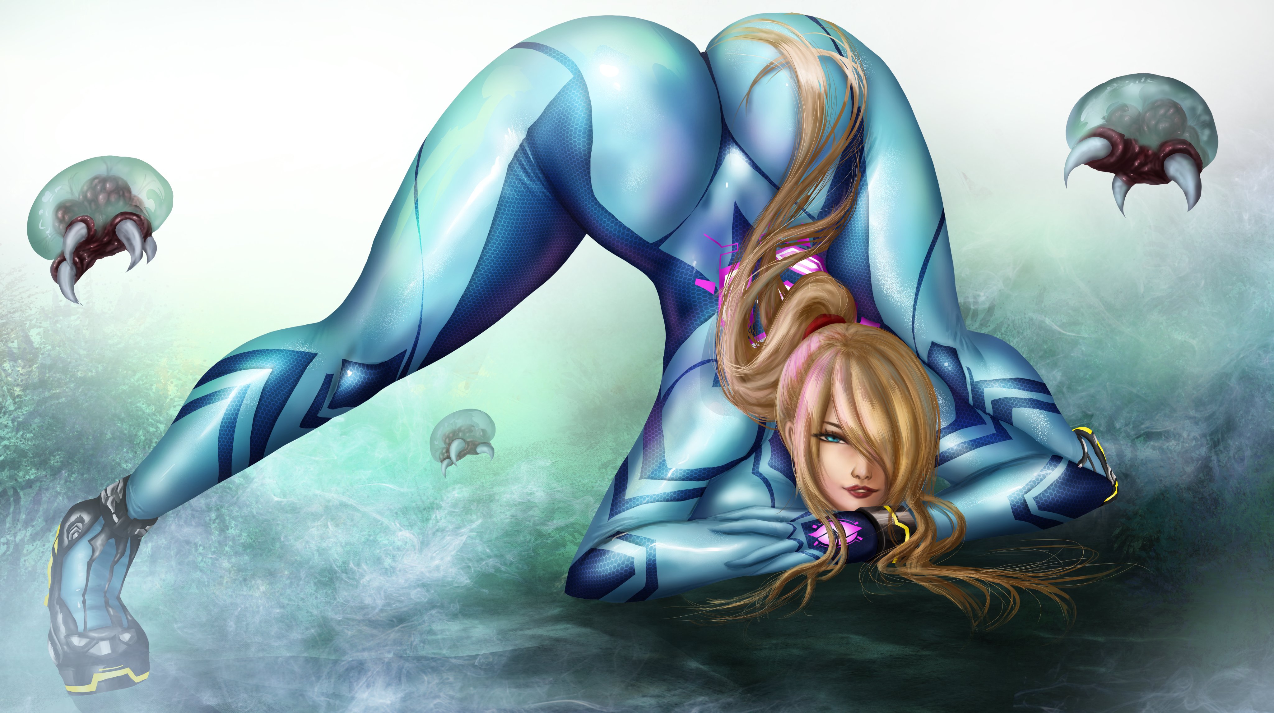 Rule34 – If it exists, there is porn of it / metroid (creature), samus aran, zero suit samus / 10368134