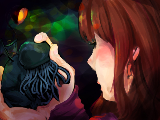 gorenshi, cthulhu, cthulhu mythos, bad id, bad pixiv id, 1girl, female focus, long hair, red hair, solo