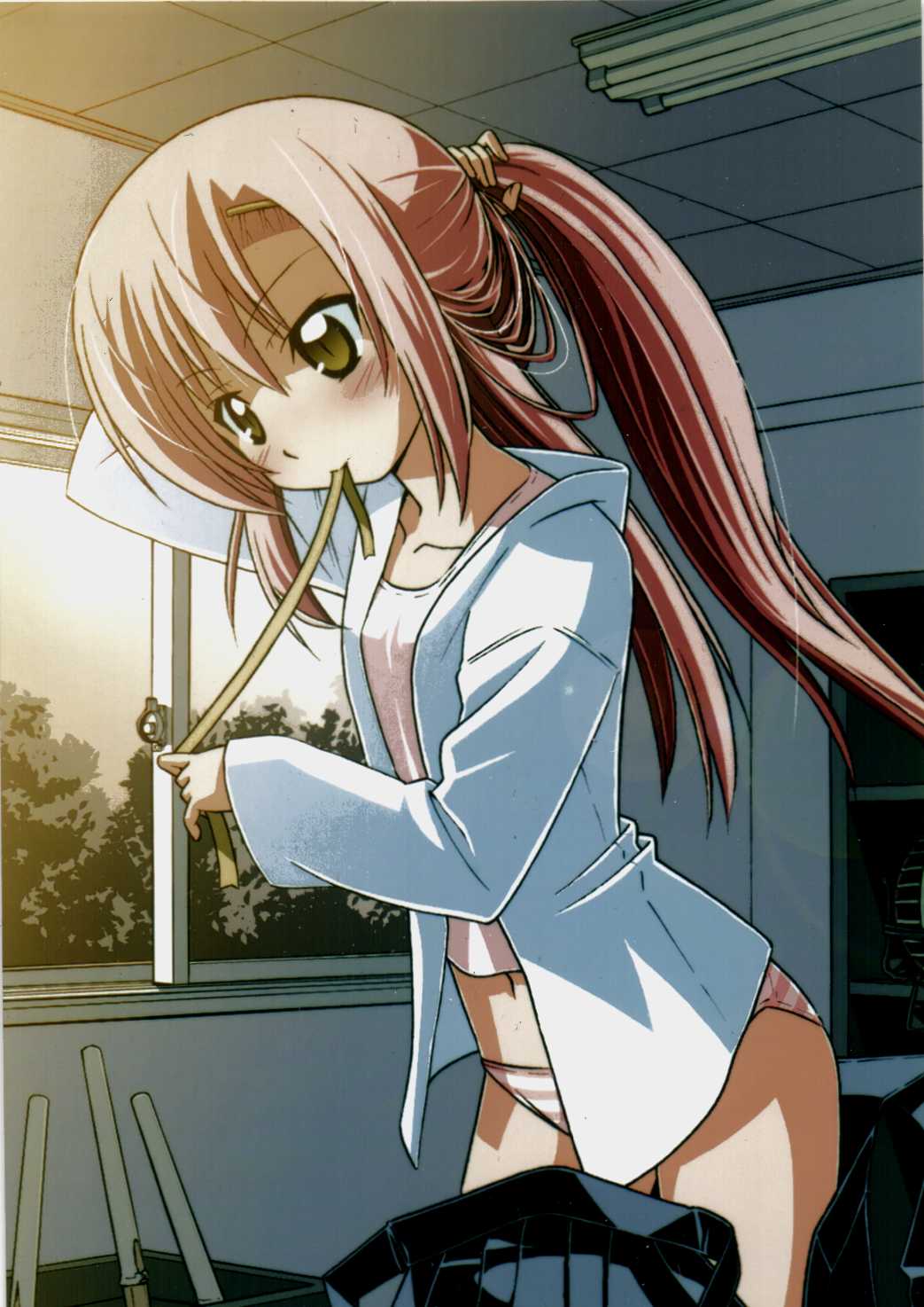 katsura hinagiku, hayate no gotoku!, highres, tagme, blush, pink hair, yellow eyes