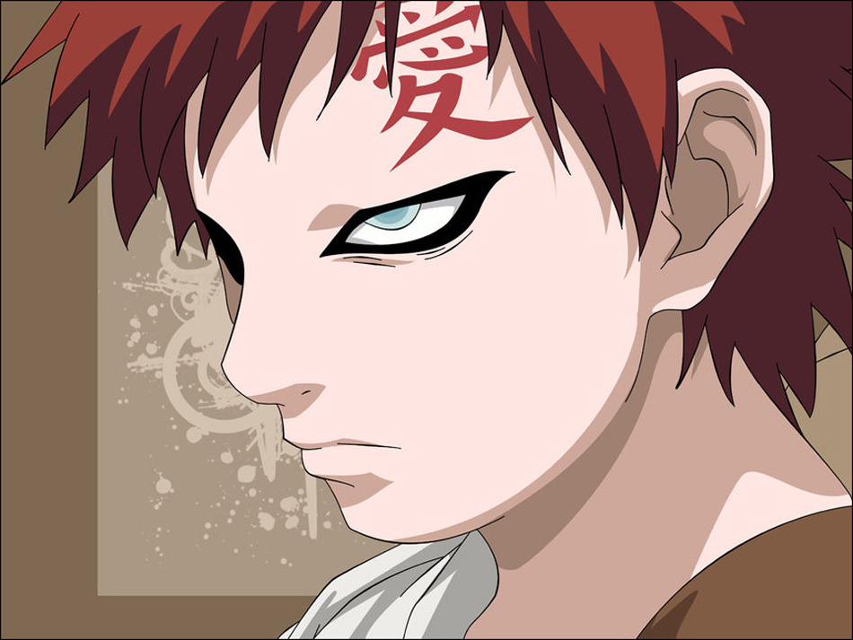 morrow (hitodama-x), gaara (naruto), naruto (classic), naruto (series), bad id, bad pixiv id, 1boy, blue eyes, facial mark, male focus, red hair, solo