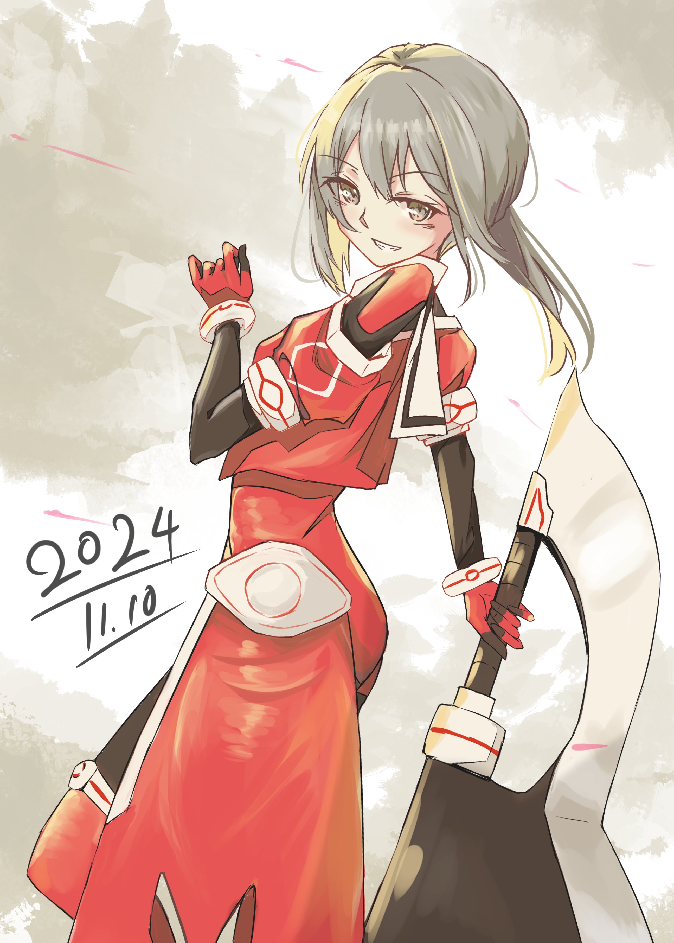 matcha tiger77, minowa gin, washio sumi wa yuusha de aru, yuuki yuuna wa yuusha de aru, yuusha de aru, tagme, 1girl, smile