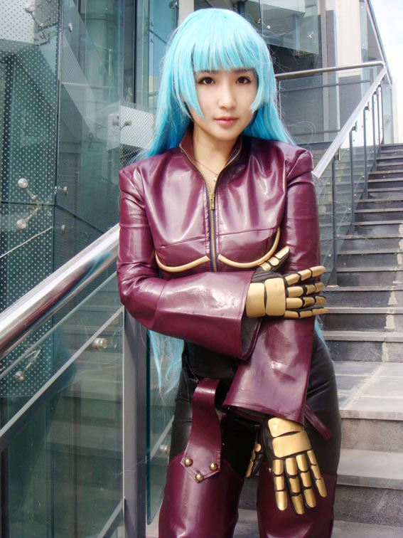 meiwai, kula diamond, snk, the king of fighters, photo (medium), airbrushed, chinese text, cosplay